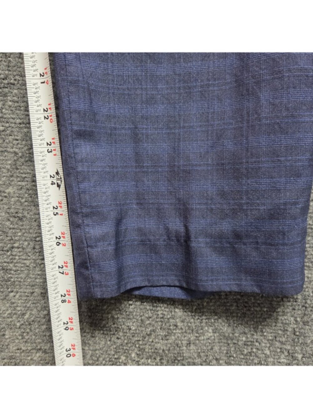 Brioni Dress Pants Mens 36x28 Blue Windowpane Check Distressed - Picture 6 of 11
